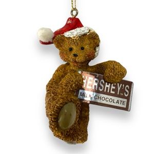 Hershey‎ Milk Chocolate Christmas Bear Ornament E14Q